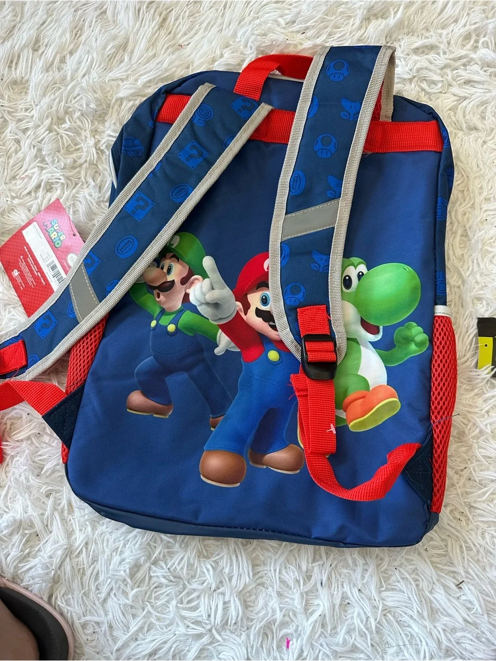 Super Mario Bros 4 Piece Backpack Set 17” Mario School Bag NWT